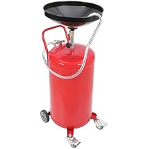 18Gallon Portable Waste Oil Drainer Tank-Industrial Fluid Drain Tank With Wheels, Waste Oil Container With Large Funnel for Motor, Car & Truck Oil Changes -Auto Repair Shop & Home Use