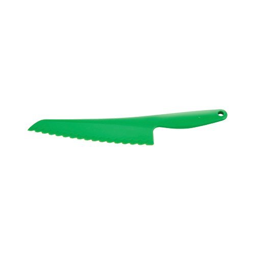 Winco PLK-11G, 11 1/2-Inch Green Plastic Lettuce Knife, Vegetable Cabbage Serrated Utility Knife