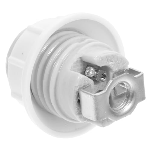 WOONEKY Casquillo Cerámico Roscado Completo para Lámparas Portalámparas Resistente y Repuesto Práctico para Bombillas y Lámparas Colgantes Diseño Retro Decorativo Fácil Instalación