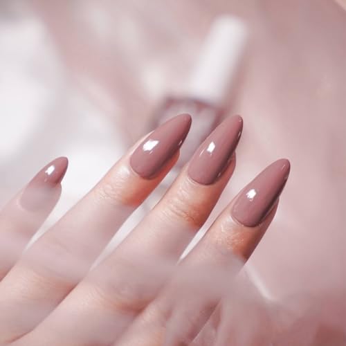 Image of Nails & More Rosy Brown Nail Polish, Argan Oil-Infused Gel Shine, Soft Pink-Brown Nails, Elegant Look | 10ml