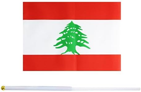 Miniatura 3 de Paquete de 25 banderas pequeñas de mano, bandera del Líbano del Líbano, Bandera del Líbano, Banderas de País Nacionales, Suministros de Decoración