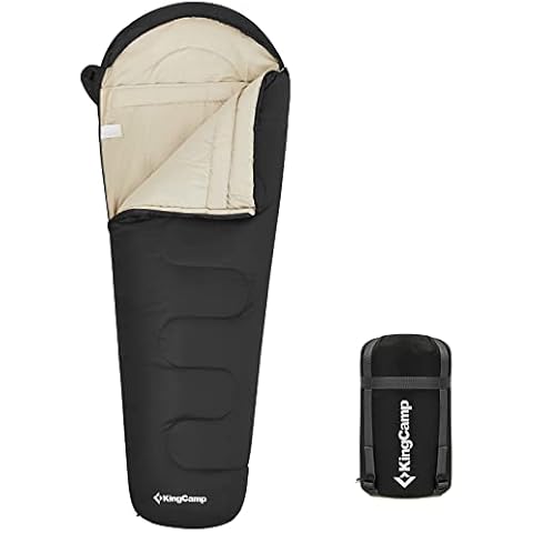 KingCamp Schlafsack Mumienschlafsäcke mit Kapuze 3-4 Jahreszeiten Warmer Cover