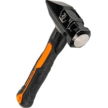 مطرقة ثقيلة H80602 من Klein Tools، مطرقة حدادة تزن 2-1/2 رطل بمقبض من الألياف الزجاجية ووجه إسفيني، تصميم مقاوم للصدمات للضرب والهدم، تتضمن فتحة حبل