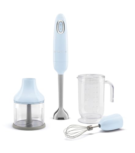 Smeg, Frullatore a Immersione HBF03PBEU, Funzione Turbo e Sistema di