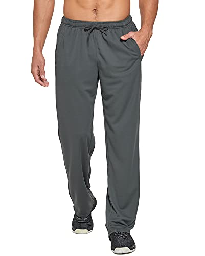 Labeyzon Men's Lightweight Sweatpants Open Bottom Mesh Athletic Workout Pants Loose Fit Running Track Pants Sweatpants With Pockets(Grey-1 2Xl) #TOP10