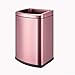 hanxiaoyishop Kosz na śmieci szczotkowany kosz na śmieci ze stali nierdzewnej, kwadratowy kosz na śmieci, 7 litrów / 1,9 galona pojemniki na śmieci (kolor: Różowy, rozmiar: 7 l)