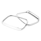 Material: ABS TEHDFG Kompatibel mit Hummer H2 2003–2009, ABS, Schwarz/Silber, Auto-Außenspiegel, Regen-Augenbrauenrahmen, dekorativer Aufkleber, Autozubehör(Silver)