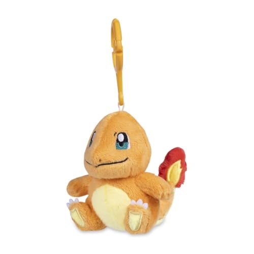 Peluche Salamèche Pokémon Center multicolore, porte-clés finitions premium