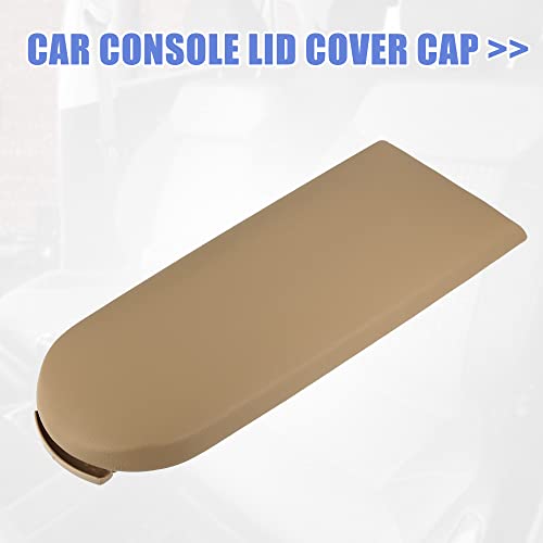 X AUTOHAUX Car Center Console Lid Armrest Cover Seat Box Cover Cap Panel with Latch Lip Replacement for Volkswagen Jetta Golf Passat Khaki PU Leather Plastic by X AUTOHAUX - Used condition - Image 5