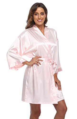 Image of Super Shopping-zone Women's Pure Bride Robes Embroidery Bridesmaid Robes Bridal Party Kimono Robe Wedding Sleepwear