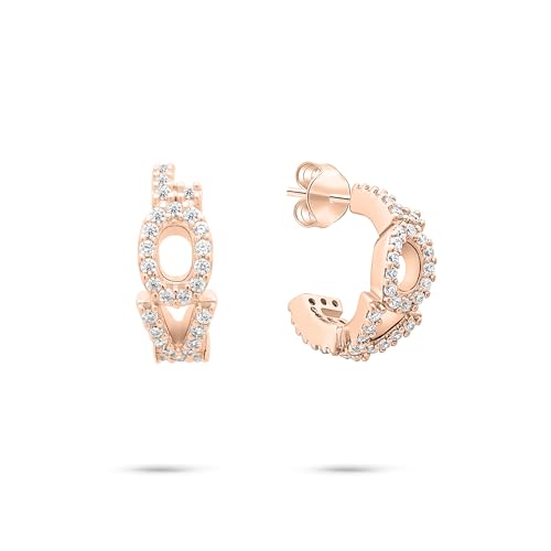 Créoles en argent sterling 925 massif et lettrage Love durable