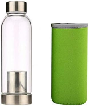 400ml Portable Fashion Transparent Glass Filter Tea Bottle with Lid Creative Flower Tea Cup with Stainless Steel Filter Basket Tea Strainer and Portable Glass Teapot for Bre image 5
