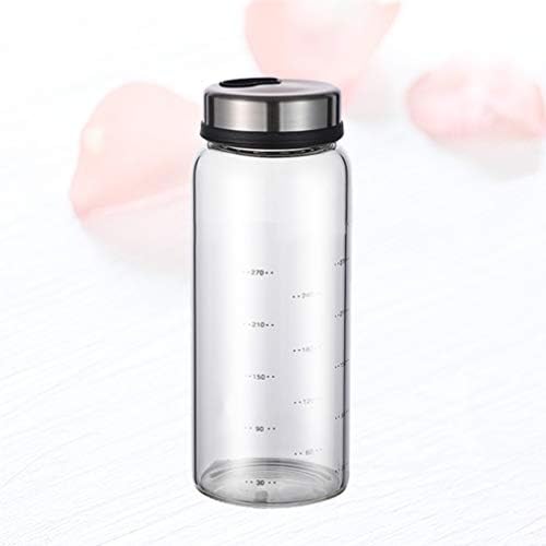HEMOTON 300ml Rotating Spice Jar Glass Seasoning Bottle Pepper Shaker Plastic Condiment Container Spice Dispenser Kitchen Gadgets