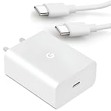 Google 30W Charger with 1m Type C to C Cable for Pixel 9 pro XL/9 Pro/9 Pro Fold/9/8 Pro/8/8a/7 Pro/7/7a/6 Pro/Tablet, 30 w Fast Charging Adapter Smart Phone Rapidly Charger, Travel Charger, White