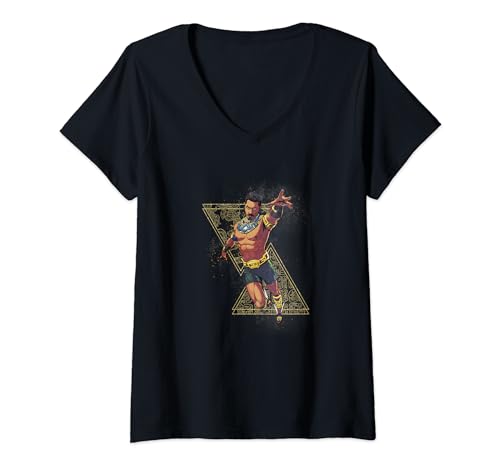 T-shirt col en V Black Panther Namor motif géométrique Marvel pour homme