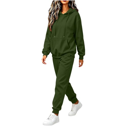 Sweatsuits Women 2 Piece Outfit Hoodie Elastic Jogger Pants Casual Fall - image 5