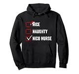Liste de Noël amusante pour infirmière Naughty NICU Sweat à Capuche