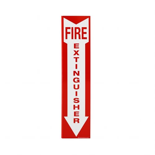 Fire Extinguisher Mount & Sign - Red Cabinet with Door - 22 Gauge Steel, Powdercoat Finish, Metal Handle, Universal Wall Mountability - 5-10 lb. Capacity - Made in USA - Extinguisher Not Included