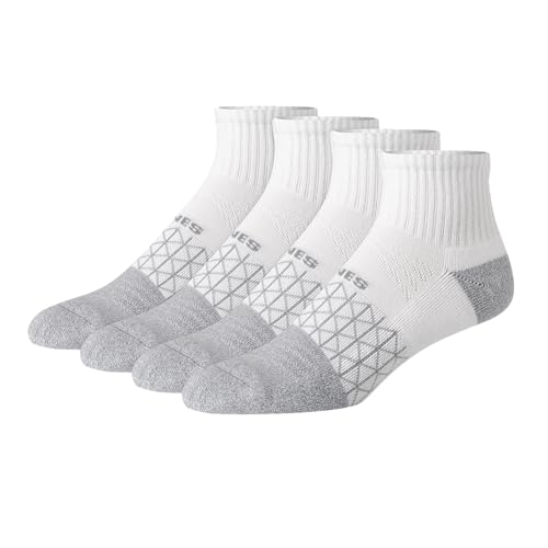 Image of Hanes Men's Socks, Absolute Comfort Cushioned Moisture-wicking Seamless Toe, 4 Pack, Ankle, Crew and Heel Shield Socks