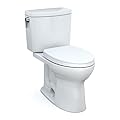 Toto TOTMS454124CUFG01 Drake II 1 GPF Two Piece Elongated Toilet with Left Hand Lever - Seat Included Cotton