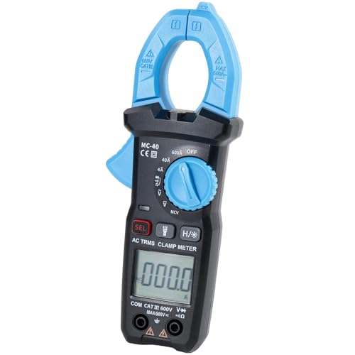 DEWIN Pinza Amperimetrica, 4000 Cuentas Pinza Amperimetrica Profesional Tester Electricista Probador de Resistencia de Corriente de Voltaje de Rango automático True RMS