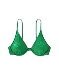 Falainetee Women's Bathing Suit Floral Pattern Underwire Swimsuit Bikini Top Green S