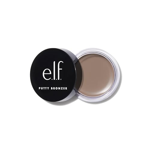 e.l.f. Putty Bronzer, cremige & hochpigmentierte Formel, sorgt für einen langanhaltenden gebräunten Schimmer, mit Arganöl & Vitamin E, Feelin' Shady, 0,35 Oz (10g)
