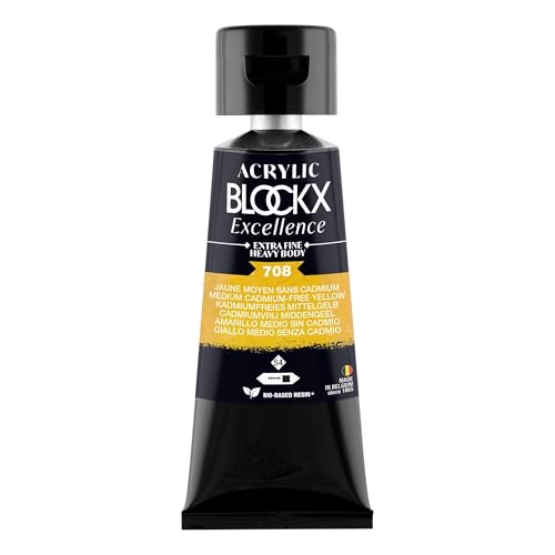 Acrylique Extra-fine BLOCKX Jaune Moyen pour illuminer vos toiles