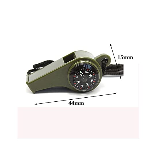 2PCS 3-in-1 Whistle,Multifunction Outdoor Whistles Tools with Compass and Thermometer, Potable Whistle with Lanyard for Hiking, Camping - Image 3