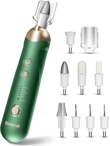 Kit Manucure Pedicure: Eletorot Ponceuse pour Ongles avec 8 Embouts, Limes a Ongles Professionnelle pour Anti Callosités, Set de Manucure Pedicure Electrique...
