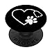 Veterinarian Heart Paw Print Stethoscope Vet - PopSockets Grip and Stand for Phones and Tablets