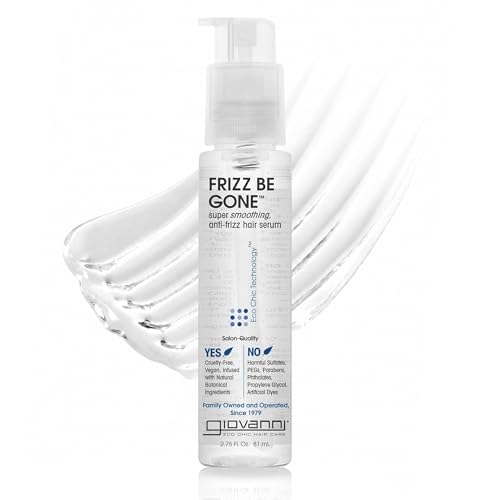 GIOVANNI ECO CHIC Frizz Be Gone - Super Smoothing Anti-Frizz Hair Serum, Adds Shine, Seals in Color,...