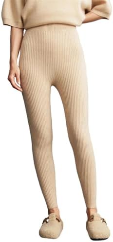 Women’S Cashmere Leggings Seamless Thick Warm High Waist Soft Str...