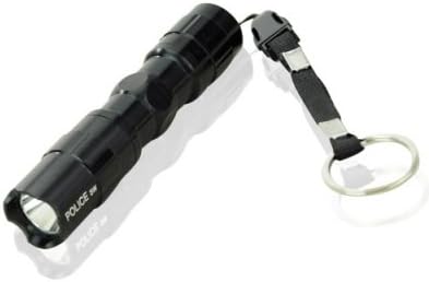 Mini Police LED Waterproof Handy Flashlight Torch Light Black