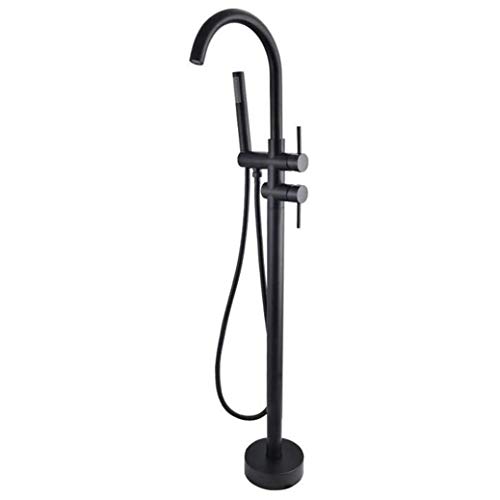 Robinet de remplissage de baignoire au sol en laiton avec pommeau