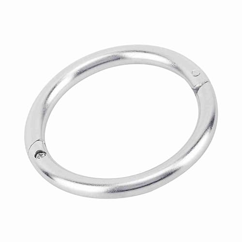 Bull Nose Ring, Stainless Steel Bull Nose Ring, Proof Automatic Locking Cattle Nose Ring for Farmers and Veterinarians (L)