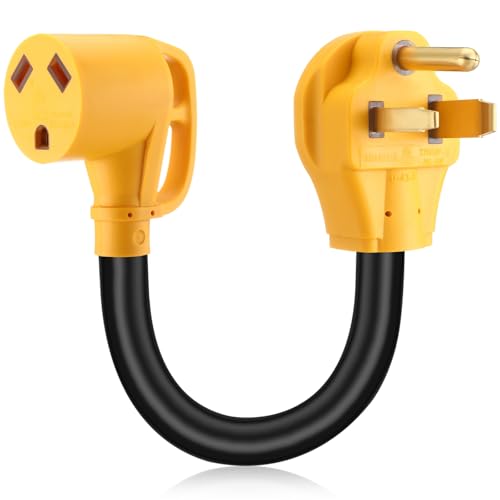 Kanayu 50Amp to 30Amp RV Power Adapter Cord Compatible with NEMA 6-50P to TT-30R, 240V 3 Prong 50A Welder Male Plug to 30A RV Female Receptacle, Only for 240V 30 Amp, Not Convert to 120V, ETL Listed