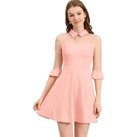 Allegra K Vestido de Cóctel Acampanado Rosa Claro Cover