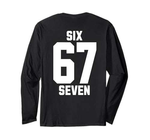 67 Six Seven Sport Design on Back. 6 7 Meme Men Women Kids TVc