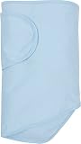 Miracle Blanket Baby Sleep Wearable Swaddle Wrap for Newborn Infant Boy or Girl 0-3 Months, Blue