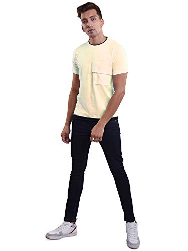 Image of Nick & Jess Men's Slim Fit T-Shirt (MTHS063CDS Beige S(Chest:38in))