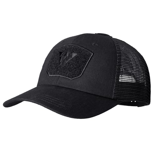 IDOGEAR Casquette de Baseball Tactique en Maille Respirante Casquette Militaire pour Hommes et Femmes Pêche Randonnée Casual(Black)