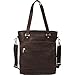 Piel Leather Laptop Tablet Carry-All Tote, Black, One Size