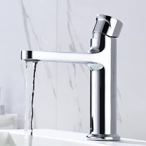 Robinet mitigeur chromé en laiton chaud et froid pour lavabo durable