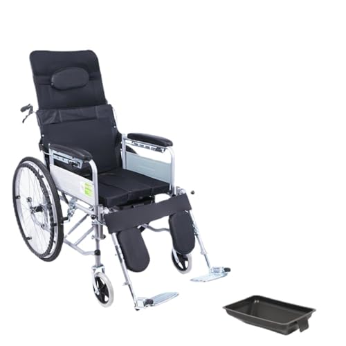 互康?椅老人折??便小型?坐便器多功能老年人残疾手推代?? (??全?K布)