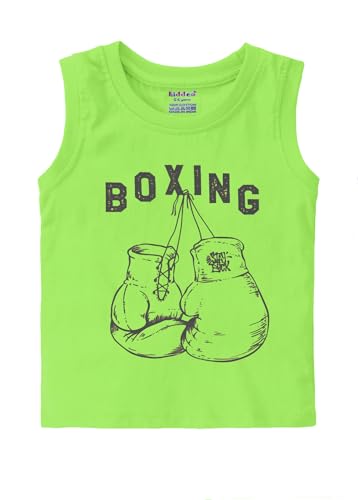 Image of kiddeo Boys Cotton Sleeveless T-Shirts(Pack of 5)