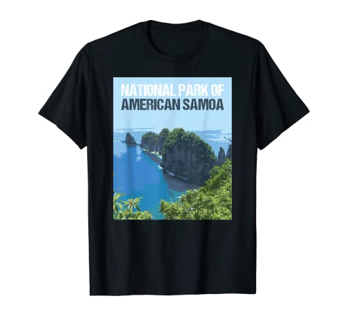 Parque Nacional de Samoa Americana Póster Diseño Camiseta