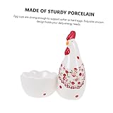 jojofuny Ceramic Floral Pattern Egg Holder Mini Decorative Single Egg Storage Rack Cute Kitchen Breakfast Accessory for Home and Fridge Use - Image 9