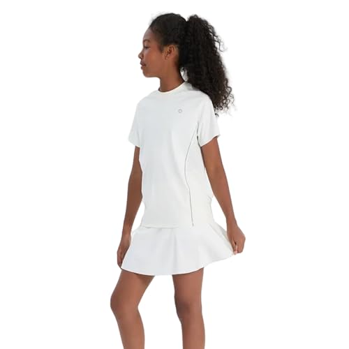 PATPAT Girls Sports Set, Quick-Dry UPF Tee & Bamboo Skort, Flowy Athletic Outfit for Tennis & Outdoor Play, Size US8/S2
