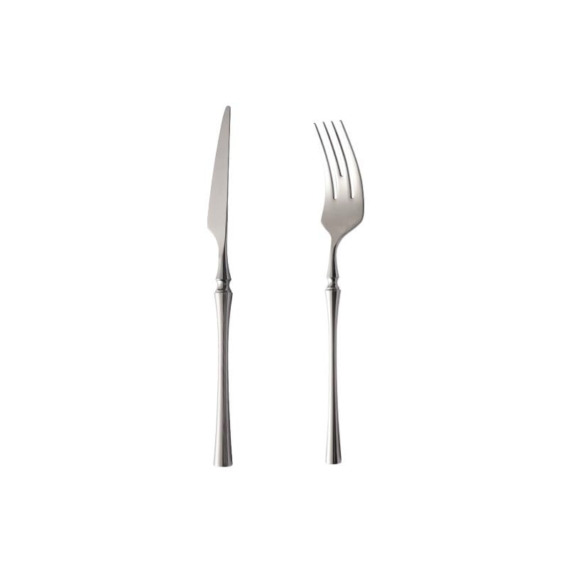 Ce Service de Couverts, composé de 2/8/12/16/20/24 pièces, Comprend Un Couteau et Une Fourchette en Acier Inoxydable 304, légers et élégants, avec de Petits Manches ergonomiques. Couleur : a